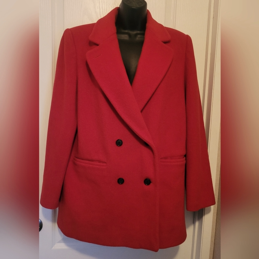J.G.Hook red pea coat Size 6 (Vintage)